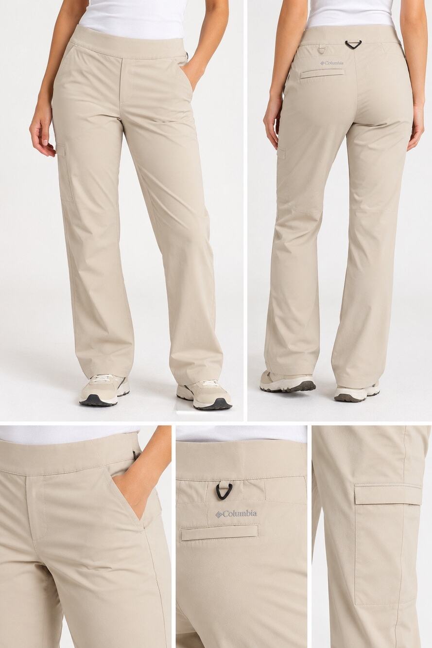 Columbia Women’s Tan Beige Bootcut Outdoor Pants XL Regular Fit Omni-Shield NWT